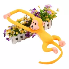 Macaco Pelúcia E Calda 60cm, Braços Longo Pendurar, Amarelo