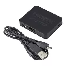 Adaptador Divisor Video Hdmi Splitter Fuente Usb Monitores