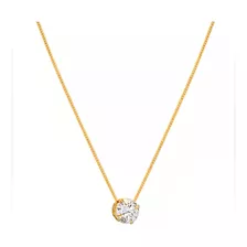 Corrente Gargantilha Ouro 18k Choker 40cm Ponto De Luz 4mm