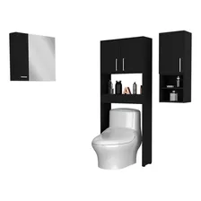 Botiquin C/espejo + Mueble Auxi + Optimizador Baño - Wengue