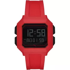 Reloj Puma P5019 Remix Sq Red Red St Color De La Malla Rojo Color Del Bisel Rojo Color Del Fondo Negro