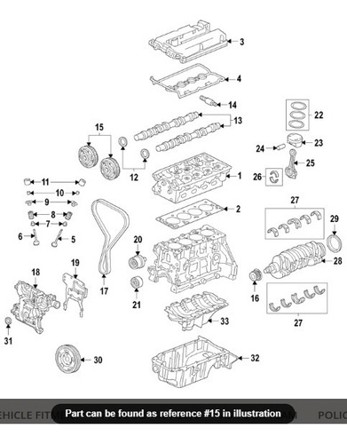 Engrane rbol Levas Escape Orig Gm: Cruze, Trax, Astra; 1.8l Foto 4