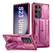 Funda Para Samsung Galaxy S23 Ultra Proteccion Militar Rosa