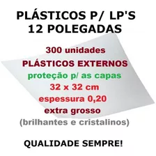 300 Plásticos P/ Capa De Lp Discos Vinil - 0,20 Extra Grosso