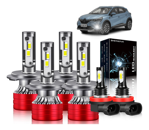 Para Mazda Kit Focos Led De 4 Lados Luz Alta/baja/niebla