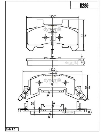 Balatas Semimetalicas Del Chevrolet Beretta L4 2.2l 87/91 Foto 2