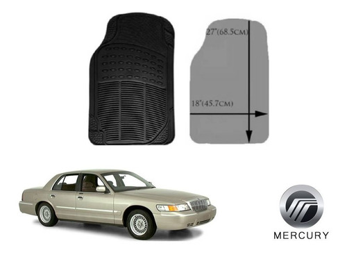 Tapetes Uso Rudo Mercury Grand Marquis 1997 Rubber Black Ori Foto 2