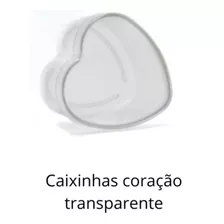 40 Caixinha Coração De Acrílico 4x4cm