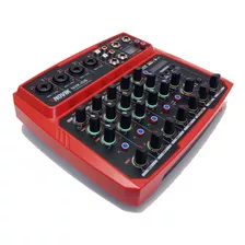 Consola Mixer Novik Nvk-i08bt Placa Sonido Usb 8ch Bluetooth