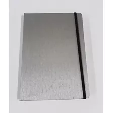 Caderneta Grande Quadriculada Sketchbook Prata Capa Dura