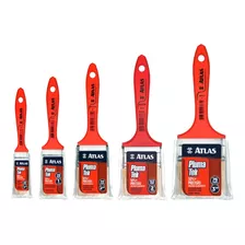 Trincha Pincel Atlas P/ Pintura Pluma Tek 315 Kit 5 Peças