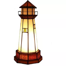 Bieye L10626 Lighthouse Tiffany Style Vitral Accent Lámpara 