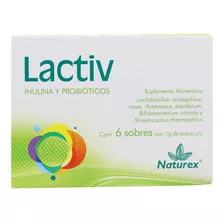 Lactiv Inulina Y Probioticos 6 Sobres 1 G Naturex Sabor Sin Sabor