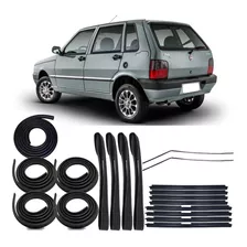 Kit Borracha Porta Canaleta Pest Mala Pingadeira Fiat Uno 4p