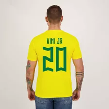 Camisa Brasil 20 Vini Jr Amarela