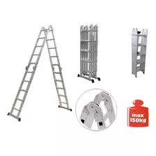 Escalera 5,70 M Multifuncion Combinada En Aluminio - 20 Esca