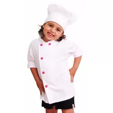 Dolma Infantil Chef De Cozinha Menina Bordado Nome Profissão