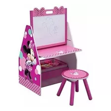 Escritorio Con Silla Caballete Organizador Juguetes Minnie