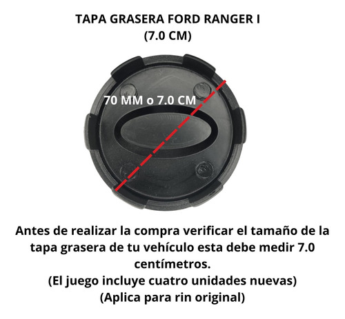 Tapa Centro Rin Copa Ford Ranger X1 Foto 4