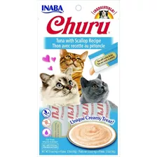 Snack Para Gato Cremoso Inaba Churu Atun Y Vieira 14 Gr