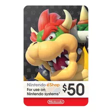 Nintendo Switch 3ds Eshop 50 Usd Codigo Digital Para Juegos 