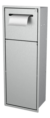 Armario De Embutir Na Parede Inox C/ Spt Papel Higiênico