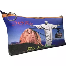 Necessaire Couro Sintético Lembrança Rio De Janeiro Cristo