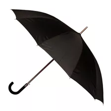 Paraguas Largo Negro Antiviento Unicross El Mejor 126
