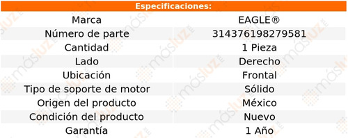 1) Soporte Motor Del Der Para Hyundai Xg300 3.0lv6 01 Eagle Foto 3