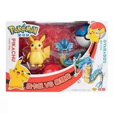 2 Pokebola 7cm Com Caixa Pikachu + Gyarados Articulado B70pg