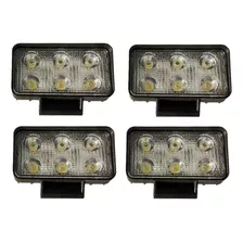 Faro Led Auxiliar 6 Leds 3 X4 12/24v Auto Moto