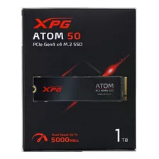 Disco Sólido 1tb M.2 2280 Nvme Xpg Atom 50 Pcle Gen4 Pc Ps5