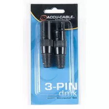 Conector Xlr 3 Pin Set Macho Y Hembra Negro