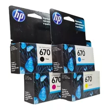 Kit De Cartuchos Hp 670 Preto + 670 Colorido Originais