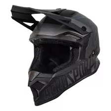 Capacete Cross Asw Fusion 2.0 Dash Preto Chumbo Cinza Lj