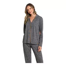 Pijama Americano Feminino Moletinho Quentinho Frio Inverno 