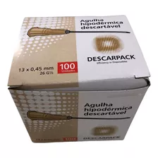 Agulha HiPodérmica Descartável Descarpack 13 X 0,45mm Marrom