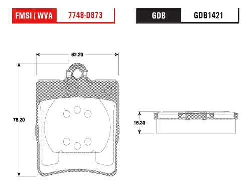 Balatas Traseras Mercedes-benz C230 2004-2005 Trw Foto 2