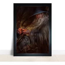 Quadro Poster Gandalf Tolkien Fantasy Arte De Matthew A3