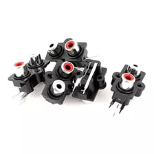 5pcs Pcb Mount 2 Position Stereo Audio Video Jack Rca Conect