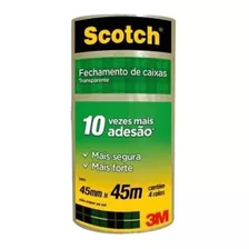 Fita Transparente De Empacotamento 45x45 Pacote C/ 4 Rolo-3m