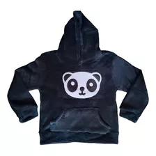 Casaco Infantil Menina Panda Peludinho Com Capuz E Bolsos