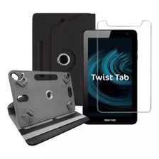 Capa Giratória + Película Para Tab Positivo Twist T770c