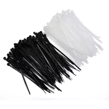 Mudder 4 inch Nylon Cable Ties En Blanco Y Negro, 200 piez