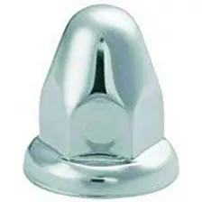 60 Chrome Lug Nut Covers With Flanges For 33mm Lugs, Trucks 