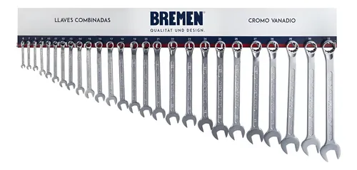 Llaves Combinadas Bremen Juego 26 Pc 6 A 32 Milim + Tablero Dgm Gris