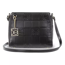 Bolsa Crossbody Cloe Para Mujer Charm Metálico Decorativo Color Negro