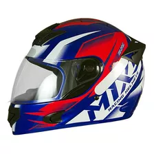 Capacete Moto Mx2 Storm Brilhante Ou Fosco Mixs 2019 Cor Azul Com Vermelho Brilhante Tamanho Do Capacete 56