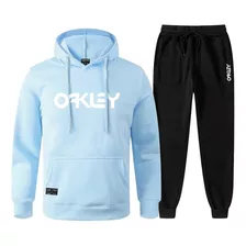 Conjunto Kit Moletom + Calça De Frio Casaco Oakley Promoção 