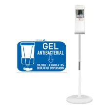 Kit Despachador Gel Antibacterial + Pedestal Anticontacto V2